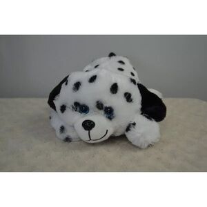 Calplush Black White Puppy Dog Plush Stuffed Animal Spots Dalmatian Blue Eyes